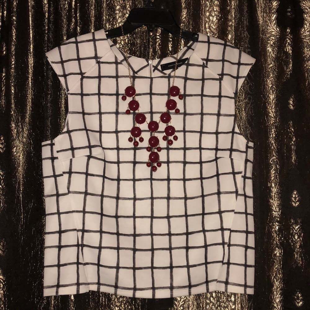 Black and White Blouse